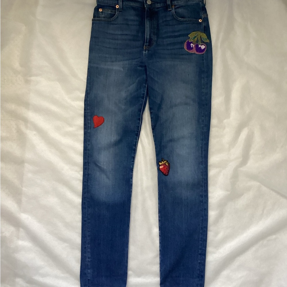 Gucci Jeans with Embroidery Patches, Size 28